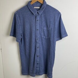 Marine Layer Vintage Heavy Slub Button Down Mood Indigo NWOT Size M/L